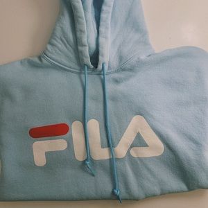Baby Blue Fila Hoodie